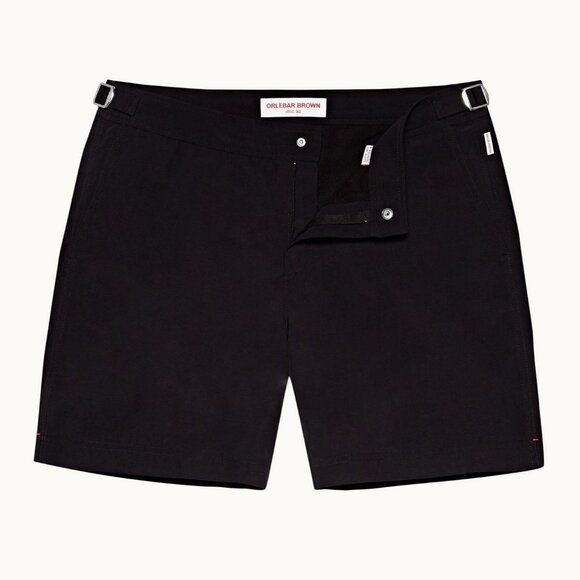 Orlebar Brown Black OB Classic Bulldog Swim Shorts SZ 30 Pockets Adjustable - Picture 1 of 11